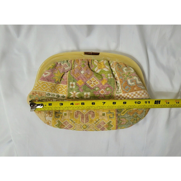 Vintage Ruth Saltz Tapestry Clutch Satin Lining NWT - Picture 9 of 10
